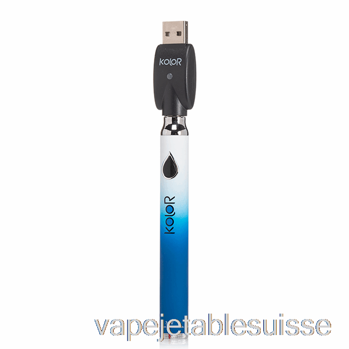 Vape Suisse Feuille Buddi Kolor Twist Slim 650mah Batterie Bleu